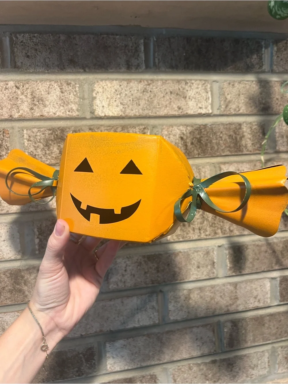 Halloween jack o lantern Decorative candy Tin Pumpkin